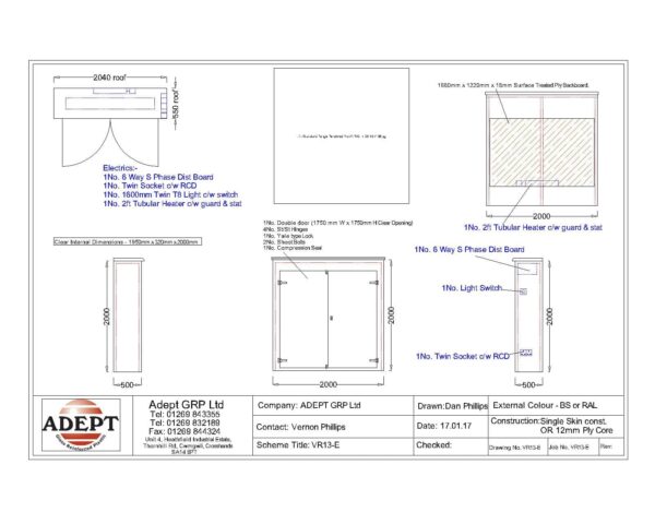 VR13-E - 2000 x 500 x 2000 Electrical - Image 2